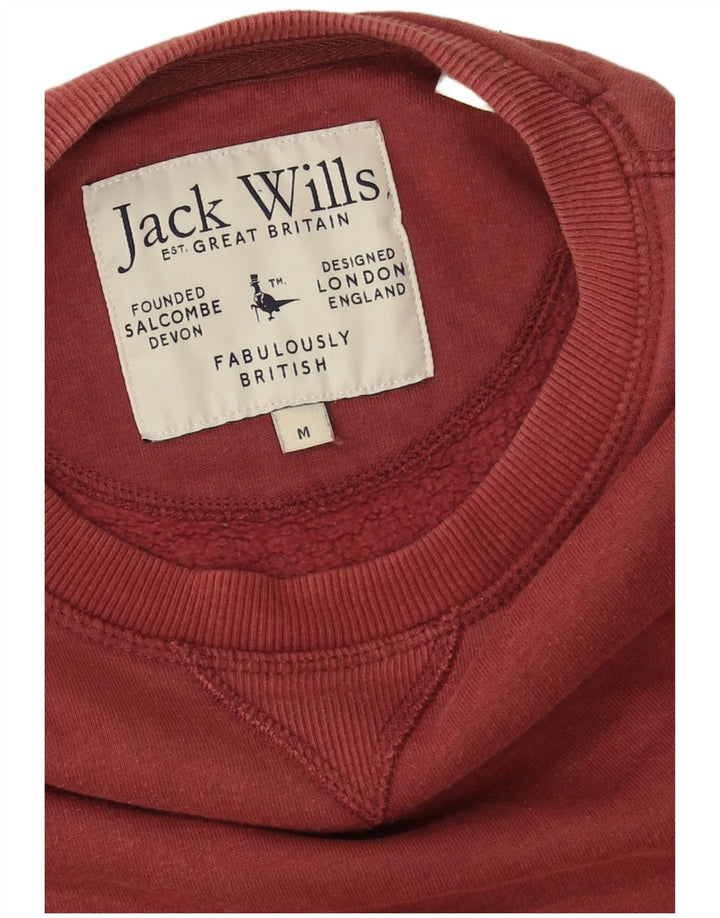 Męska bluza dresowa Jack Wills, średnia, bordowa bawełna