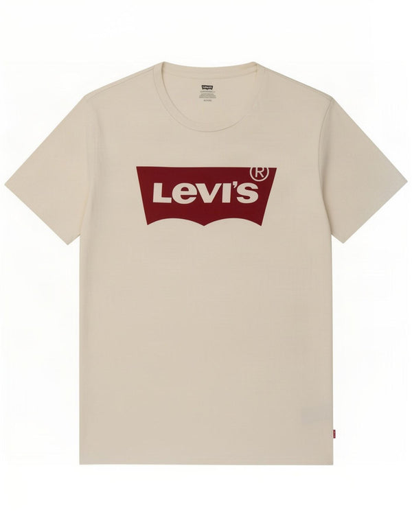 Męska koszulka z grafiką Levi's Top XL, biała bawełna