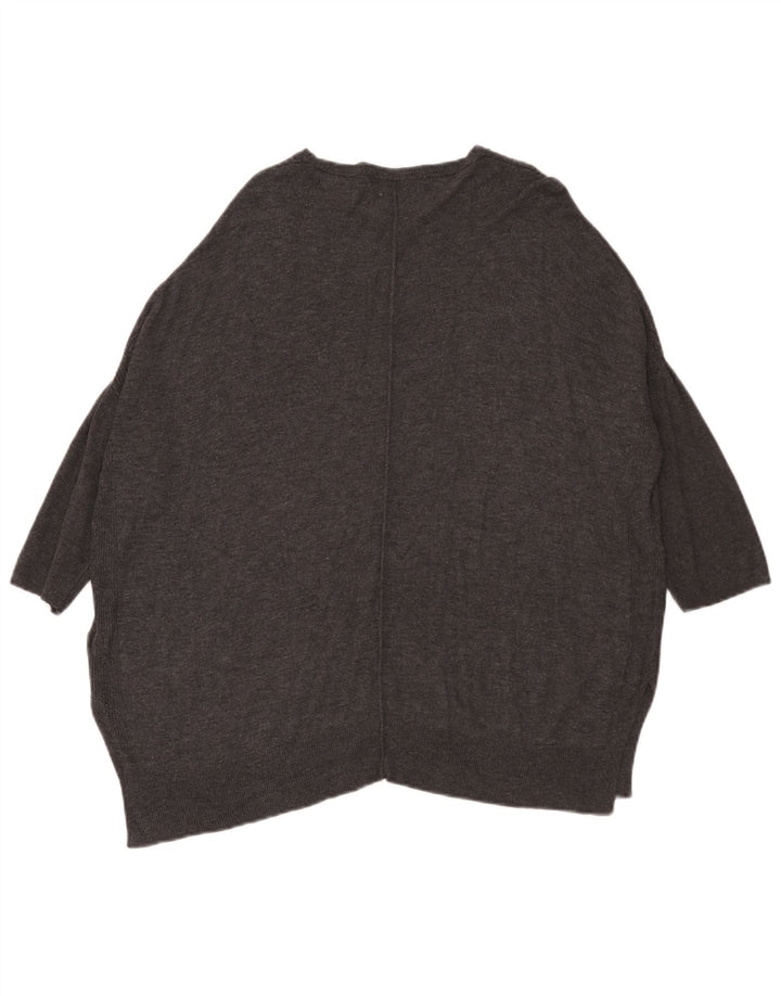 Marks & Spencer Damski sweter z rękawem 3/4 i dekoltem w łódkę UK 12 Medium Gre