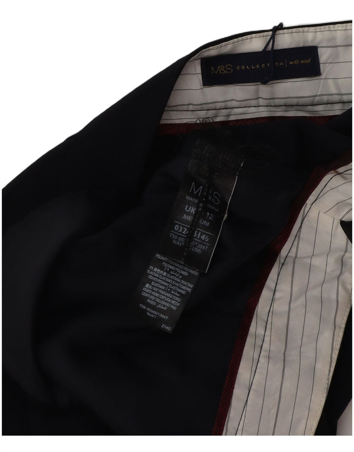 Damskie spodnie Chino Marks & Spencer UK 12 Medium W32 L32 Granatowe