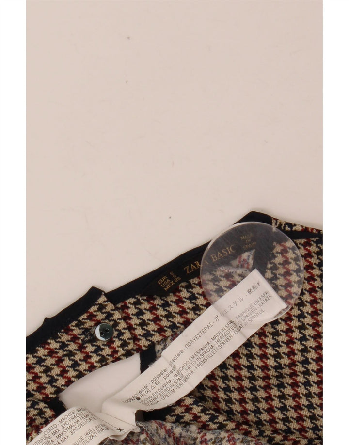 Damska bluzka z rękawem 3/4 ZARA, UK 10, mała, wielobarwna pepitka