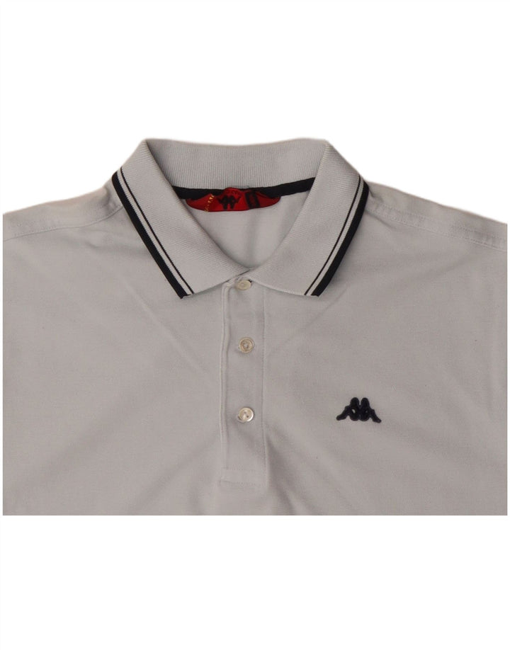 Męska koszulka polo KAPPA, niebieska, bawełniana