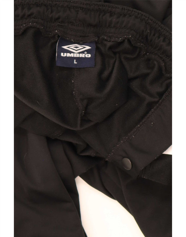 Męskie spodnie dresowe Umbro z grafiką, duże, czarne, z blokami kolorów, z poliestru