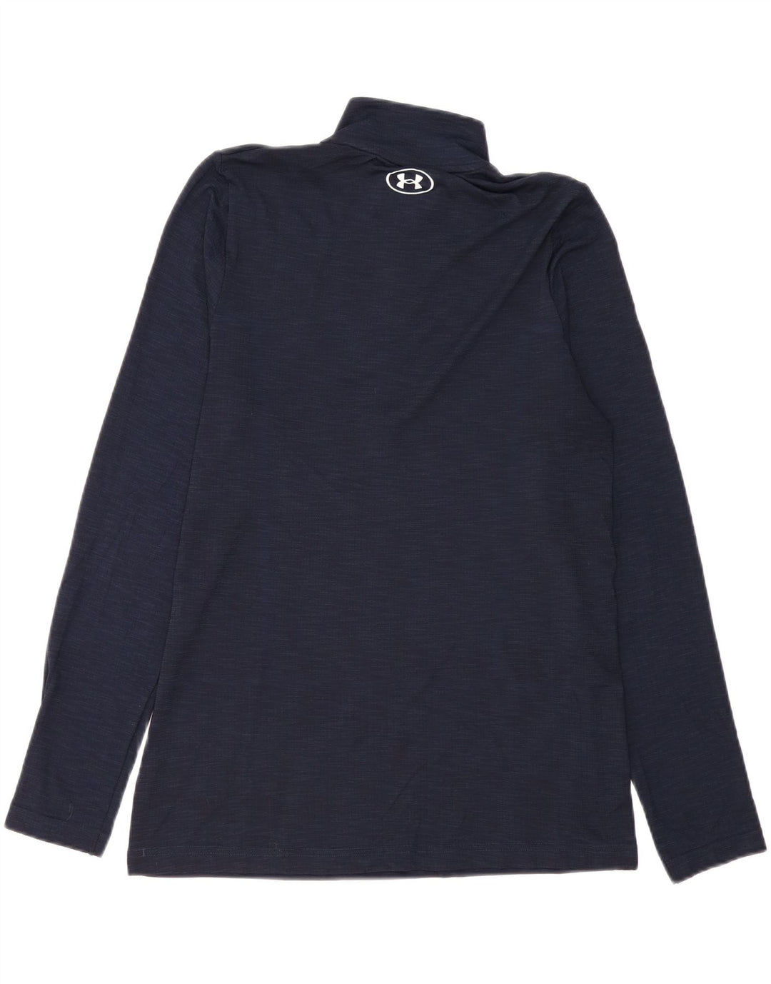 UNDER ARMOUR Męski top z długim rękawem, zapinanym na zamek, średni granatowy poliester