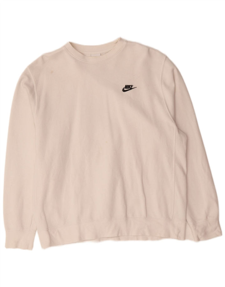 Bluza męska Nike, duża, biała, bawełniana