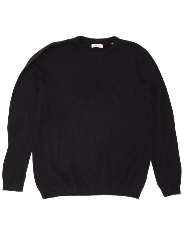 Męski sweter Jack & Jones z okrągłym dekoltem XL, granatowy, bawełniany