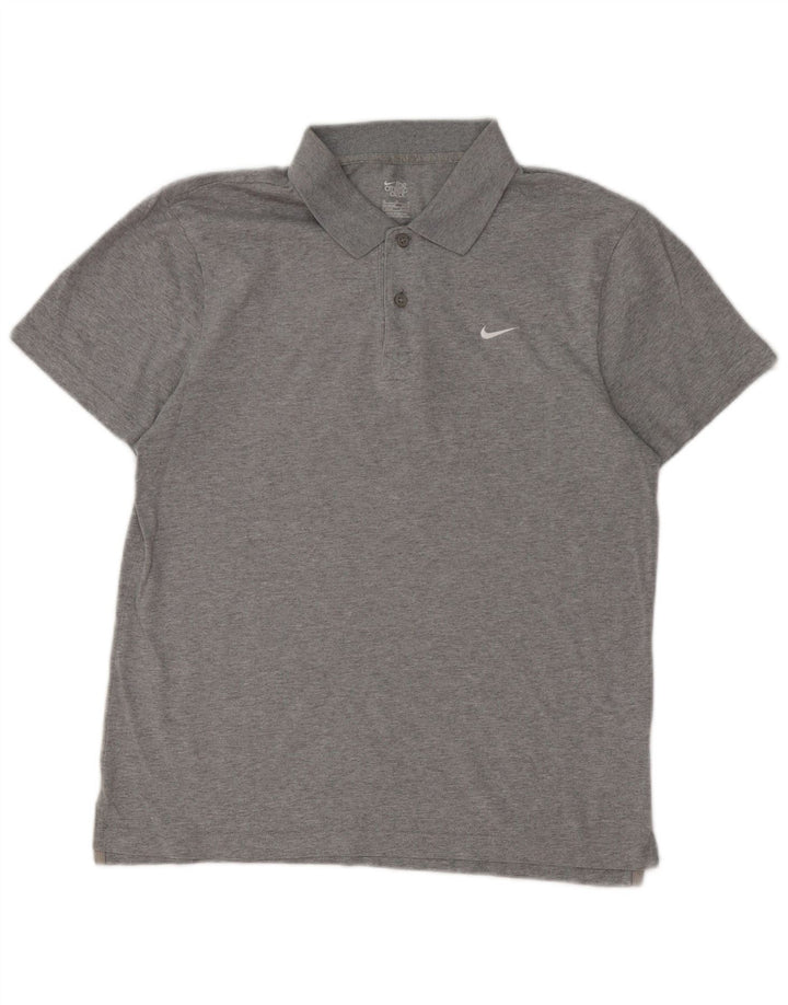 Męska koszulka polo Nike, średnioszara, bawełniana