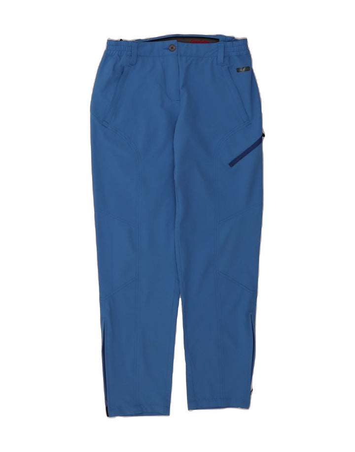 INVICTA Womens Slim Cargo Trousers IT 42 Medium W32 L30 Blue Polyester Vintage Invicta and Second-Hand Invicta from Messina Hembry 