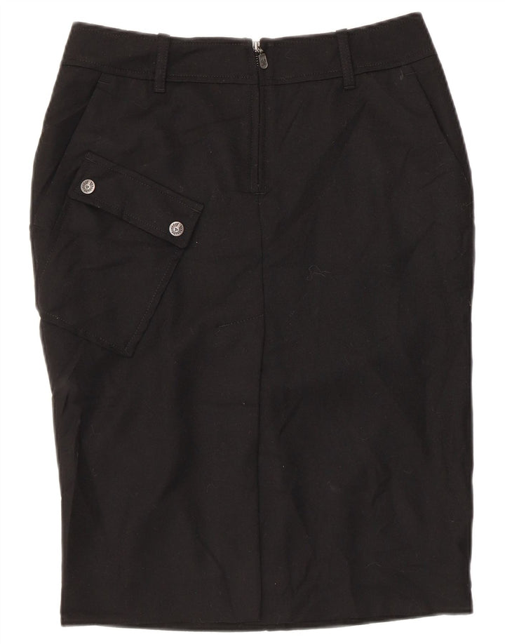 Damska spódnica ołówkowa z grafiką Belstaff IT 44 Medium W30 Czarna wełna