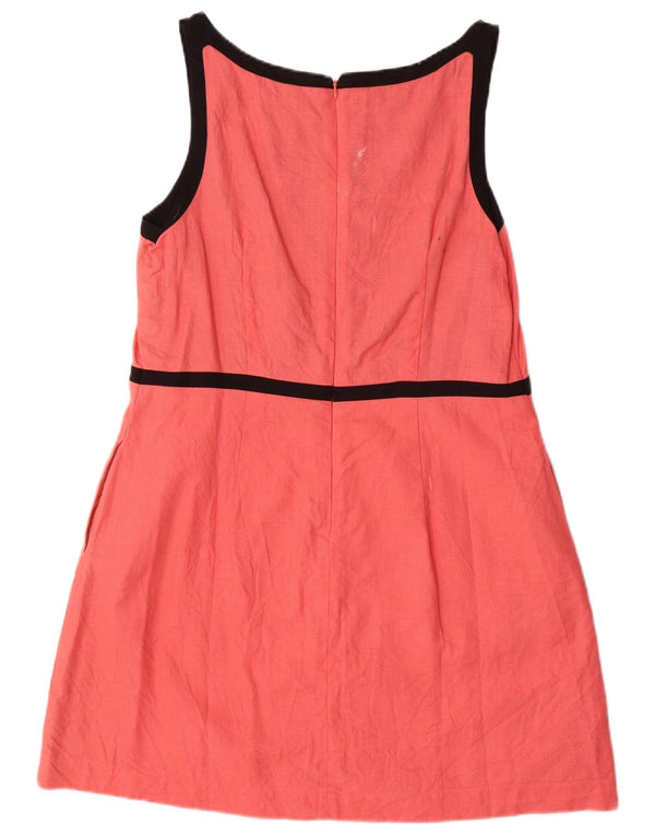 Next Damska sukienka o linii A bez rękawów, UK 16 XL, różowa, bawełniana w paski