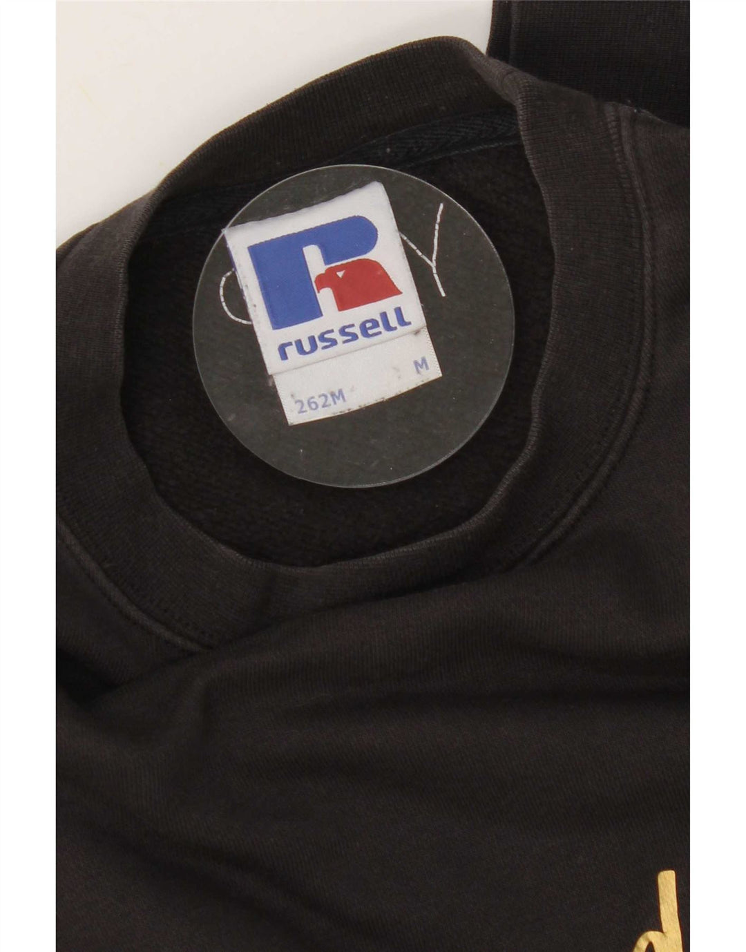 Męska bluza z grafiką Russell Athletic, średnia czarna, bawełniana