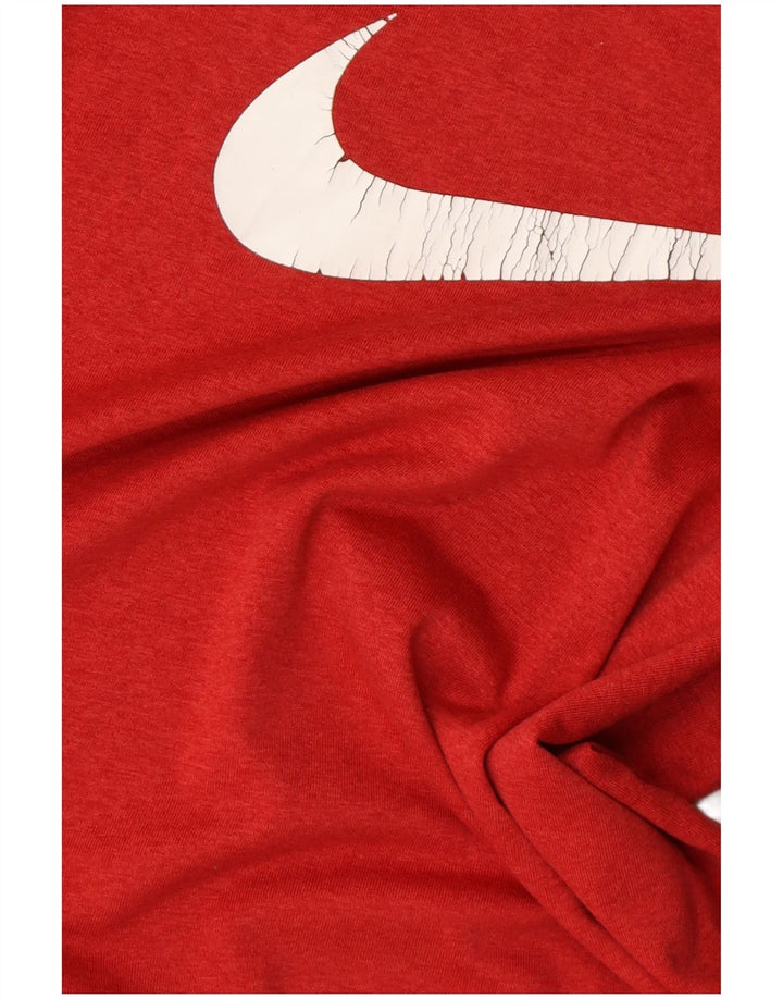 Chłopięcy T-shirt z grafiką Nike Dri Fit na 12-13 lat, duży, czerwony, poliester