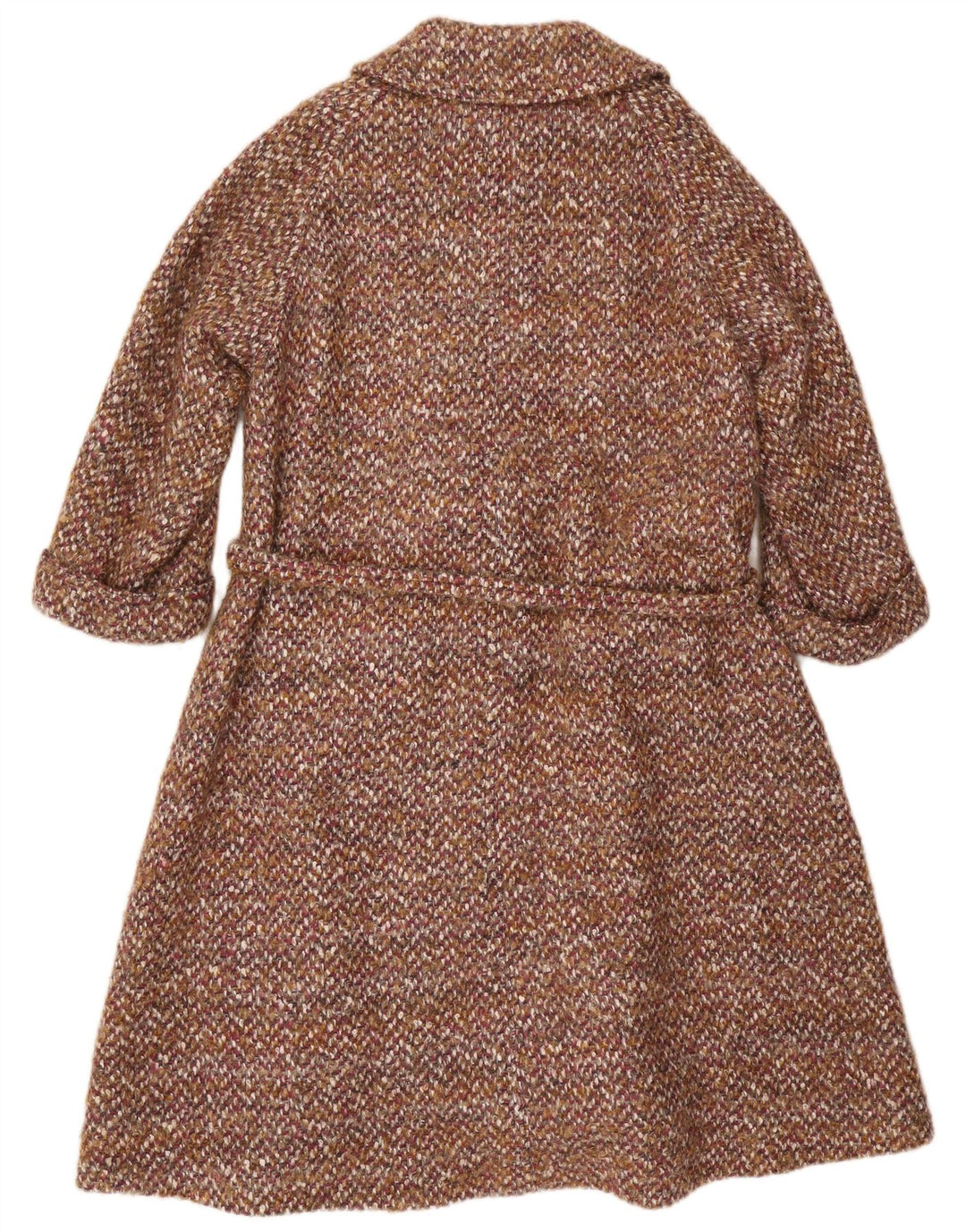 Damski płaszcz oversize Jaeger UK 14, duży, brązowy, wełniany