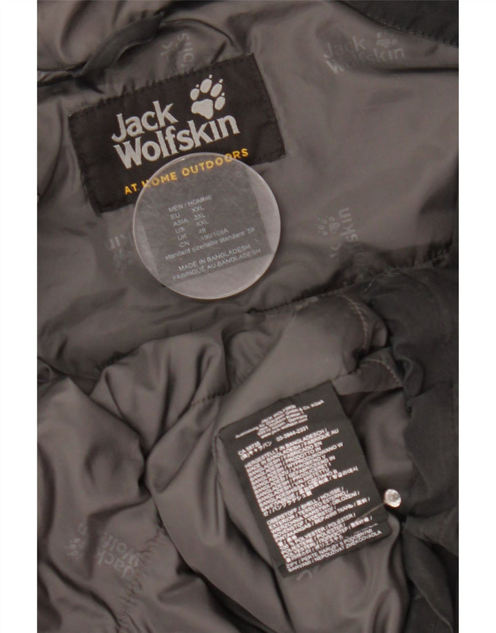Męska kurtka wiatrówka Jack Wolfskin z kapturem UK 48 2XL Czarny poliester