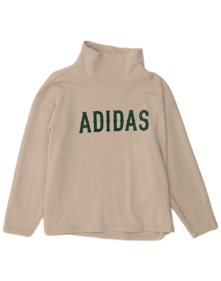Damska bluza Adidas Graphic Oversized Sweter UK 10 Small Off White