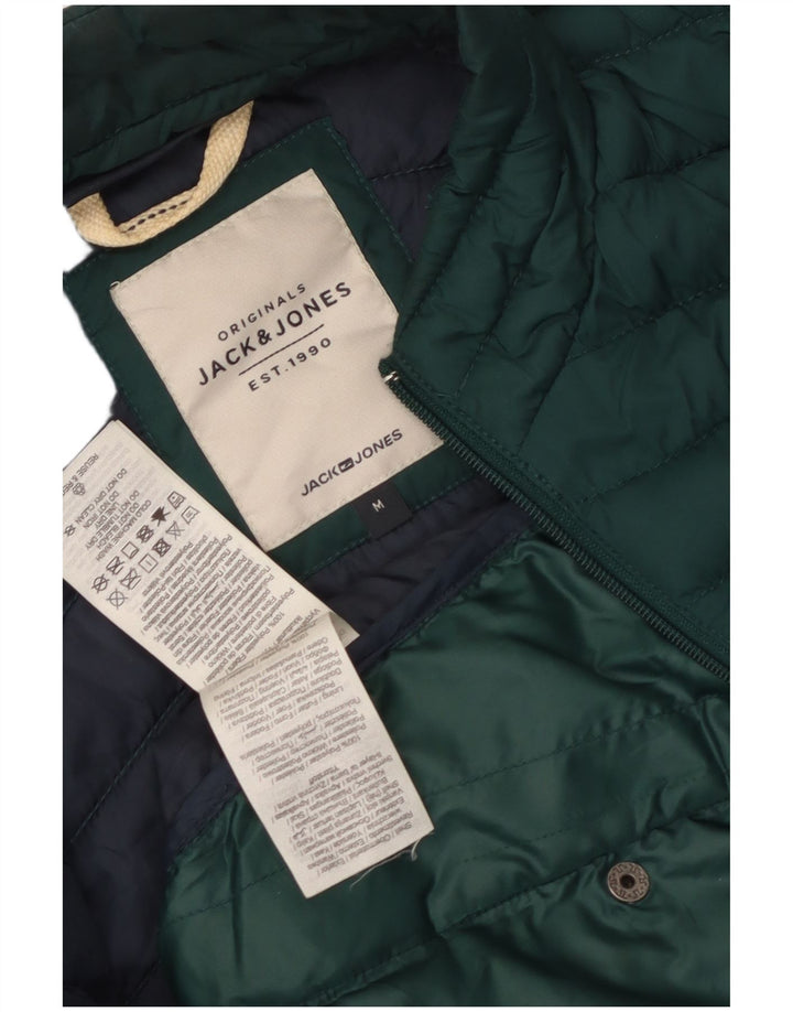 Męska ocieplana kurtka JACK & JONES UK 38, średni zielony poliester