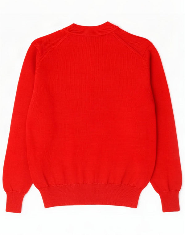 Ermenegildo Zegna Męski sweter z dekoltem w kształcie litery V IT 54 XL czerwona wełna