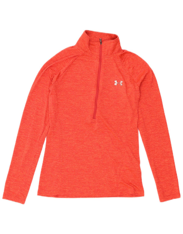 Damski dres Under Armour Heat Gear Pullover Top UK 6 XS Pomarańczowy nakrapiany