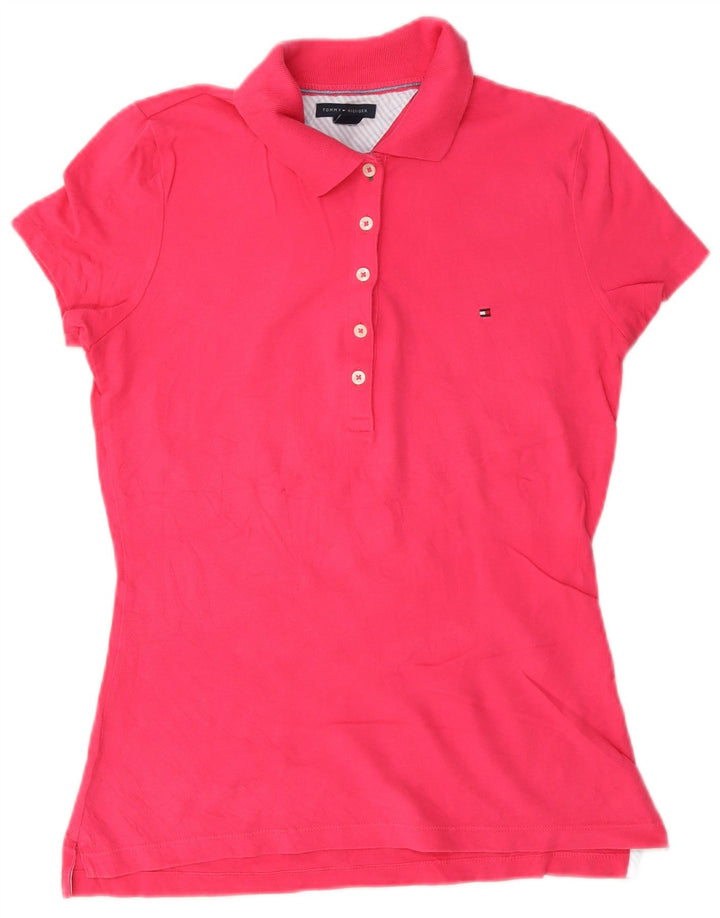 Damska koszulka polo Tommy Hilfiger UK 10, mała, różowa