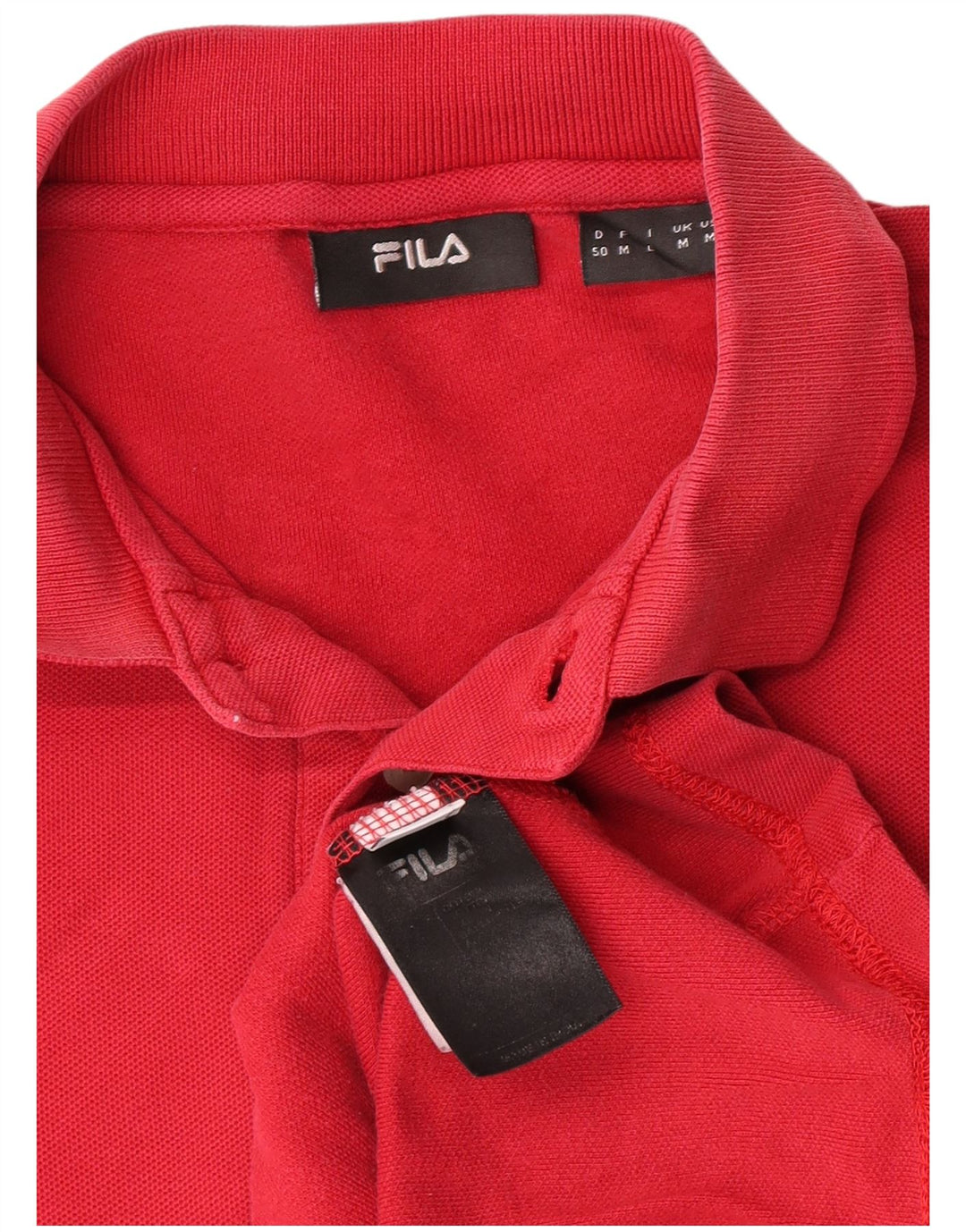 Męska koszulka polo Fila, bawełniana, średnia czerwona
