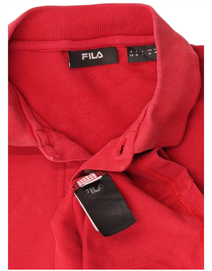 Męska koszulka polo Fila, bawełniana, średnia czerwona