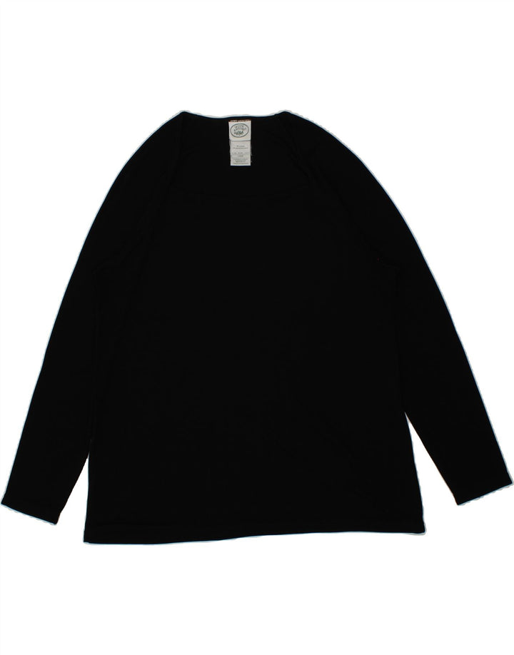 LAURA ASHLEY Womens Top Long Sleeve UK 16 Large Black Polyester Vintage Laura Ashley and Second-Hand Laura Ashley from Messina Hembry 