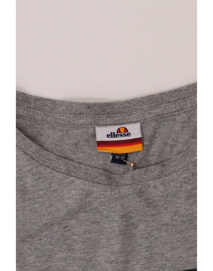 Męska koszulka z grafiką Ellesse, średnia, szara, bawełniana nakrapiana