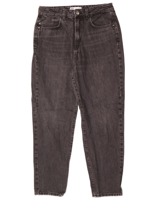 Damskie jeansy z wysokim stanem Zara EU 40 Medium W30 L28 Czarna bawełna