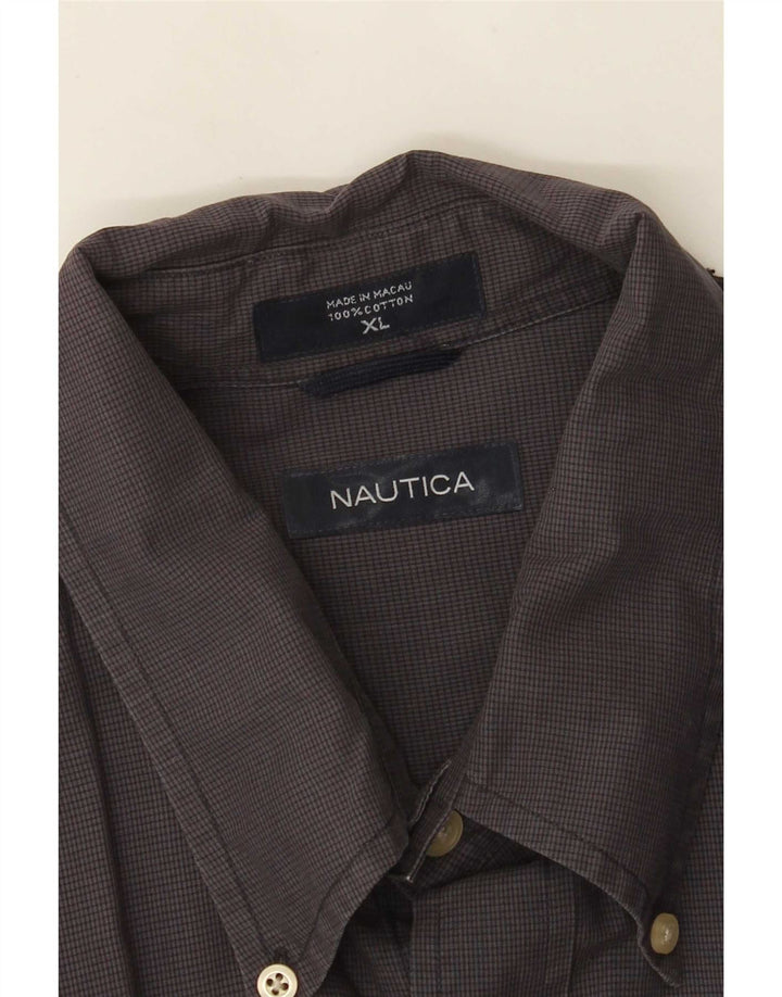 Koszula męska Nautica XL, szara, bawełniana kratka
