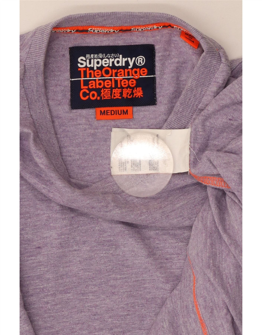 Koszulka męska SUPERDRY Top, średnia fioletowa bawełna