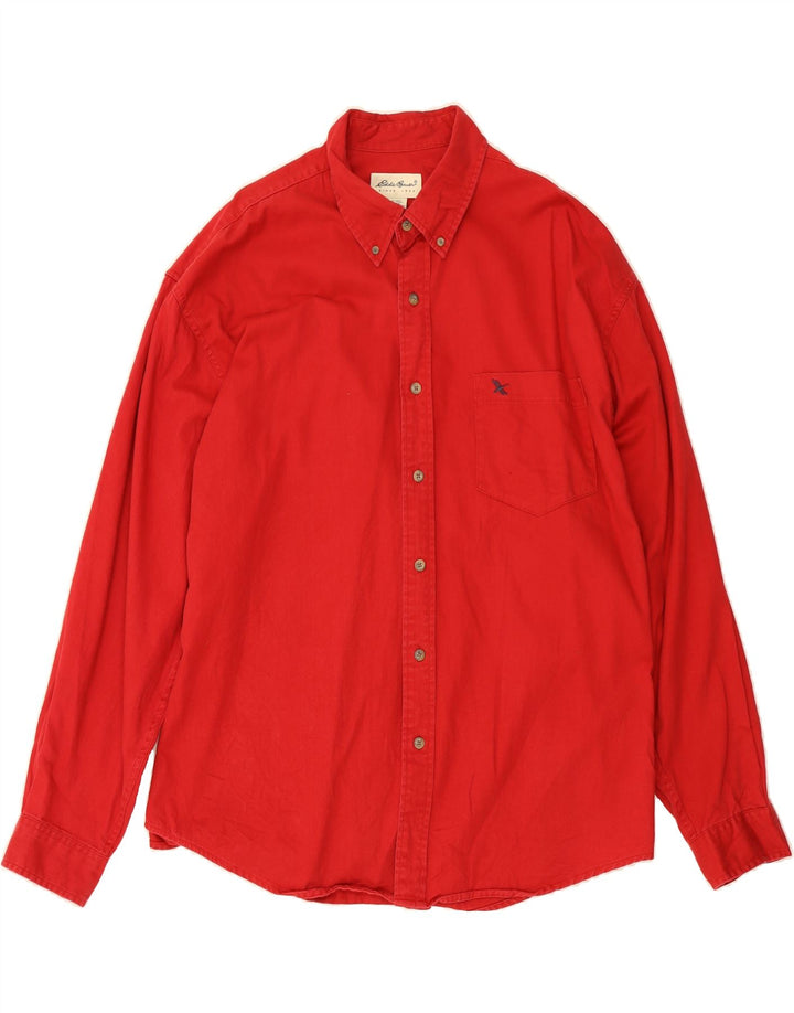 EDDIE BAUER Mens Shirt XL Red Cotton Vintage Eddie Bauer and Second-Hand Eddie Bauer from Messina Hembry 