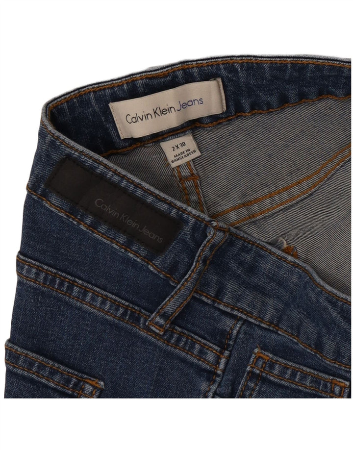 Damskie jeansy Calvin Klein Straight W30 L30 Niebieskie