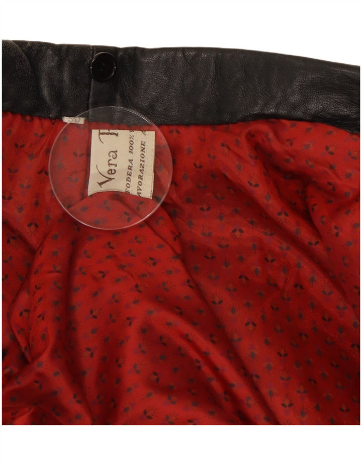 Vintage damska kurtka skórzana IT 50 XL czarna skóra