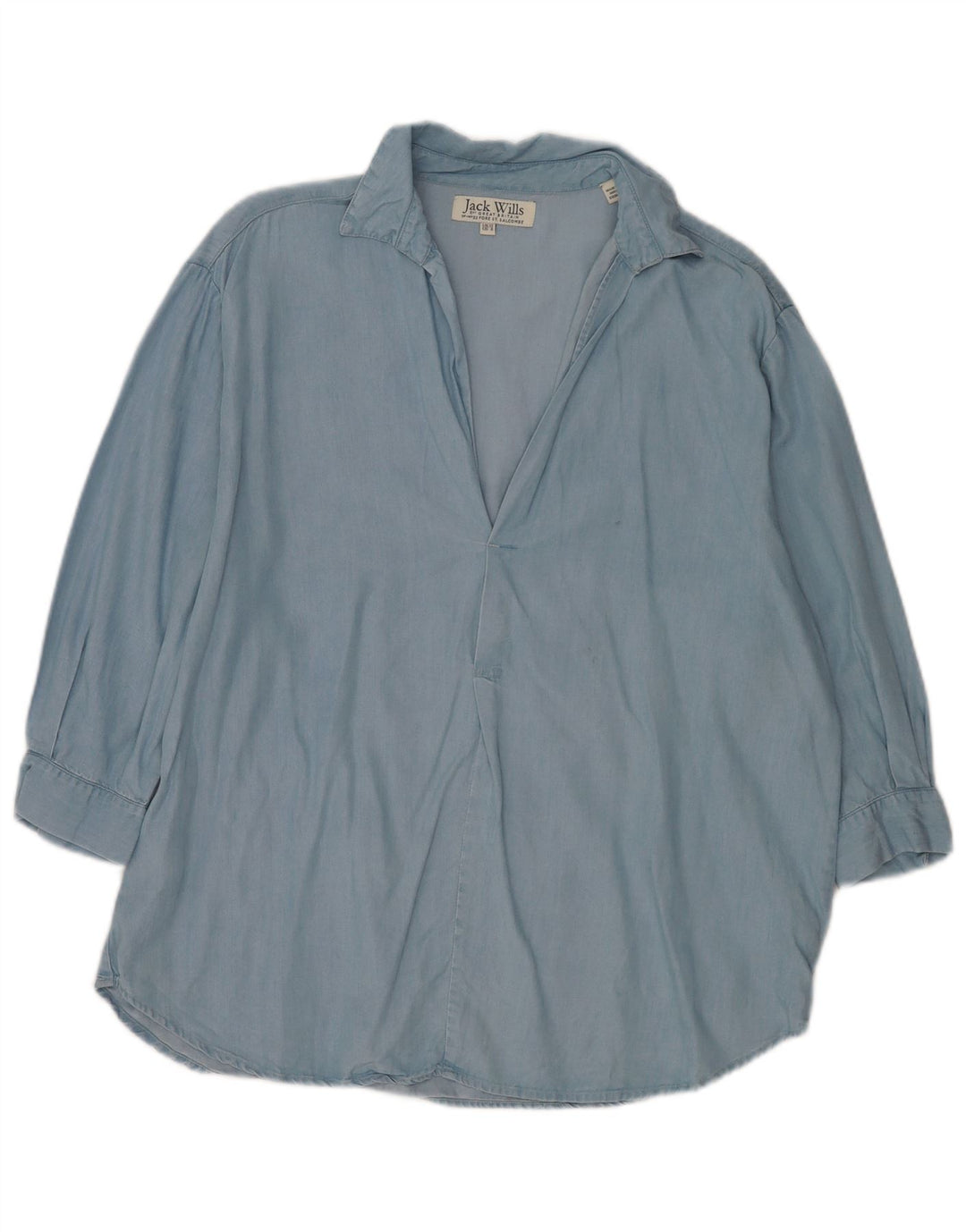 Damska koszula oversize Jack Wills z rękawem 3/4, UK 12, średni niebieski