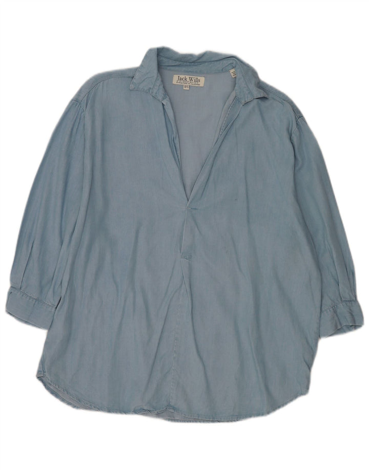 Damska koszula oversize Jack Wills z rękawem 3/4, UK 12, średni niebieski