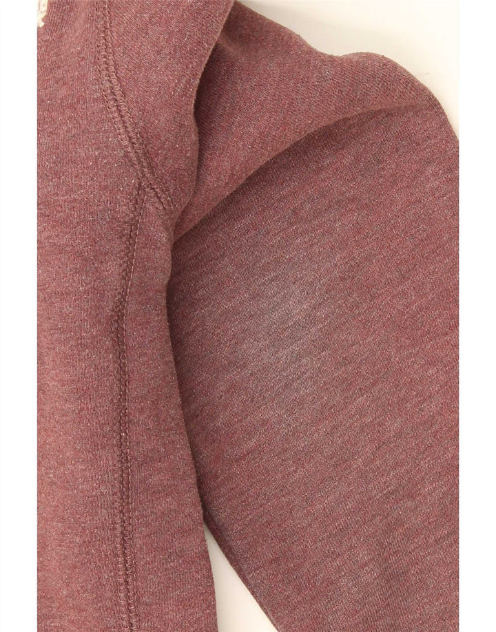Męski sweter Superdry z dekoltem w serek, mały, bordowy, bawełniany