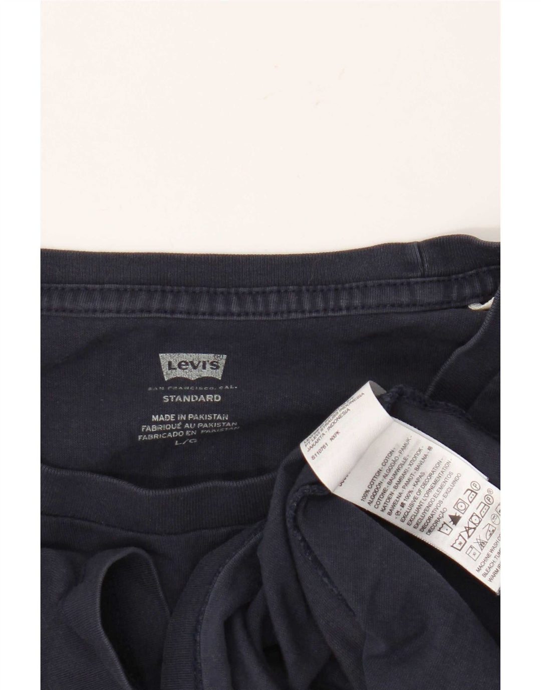 Męski standardowy T-shirt Levi's, duży, granatowy, bawełniany