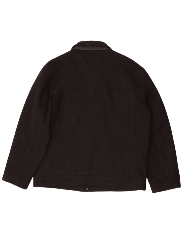 Męska kurtka bomber London Fog UK 42 XL, czarna wełna