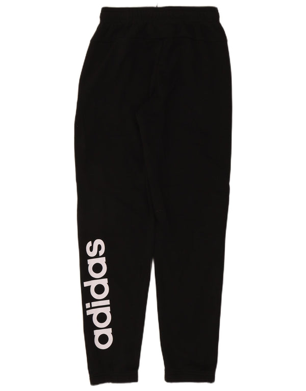 Męskie spodnie dresowe Adidas z grafiką, małe, czarne, bawełniane