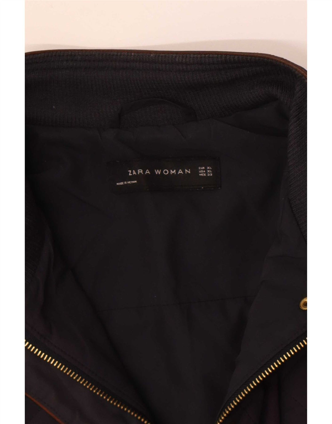 Damska pikowana kurtka Zara UK 18 XL granatowa