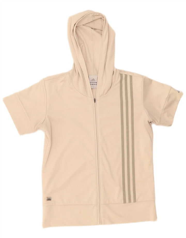Damska kurtka dresowa z kapturem Climacool Adidas UK 10 Small Beige