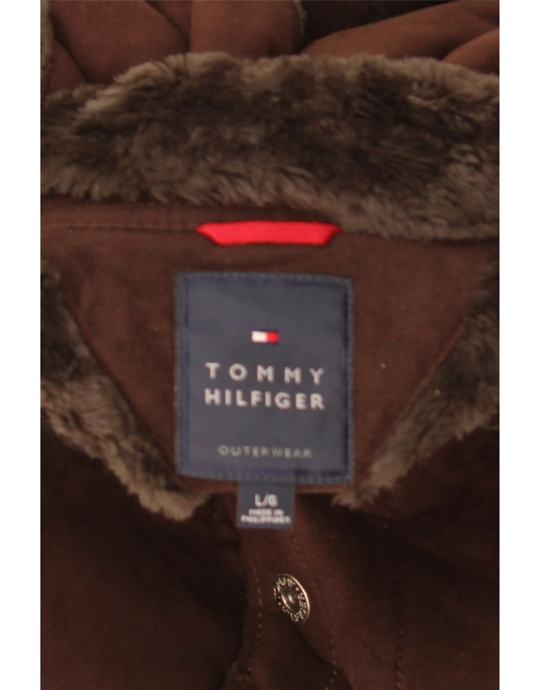 Męska koszula wierzchnia Tommy Hilfiger, duża, brązowa