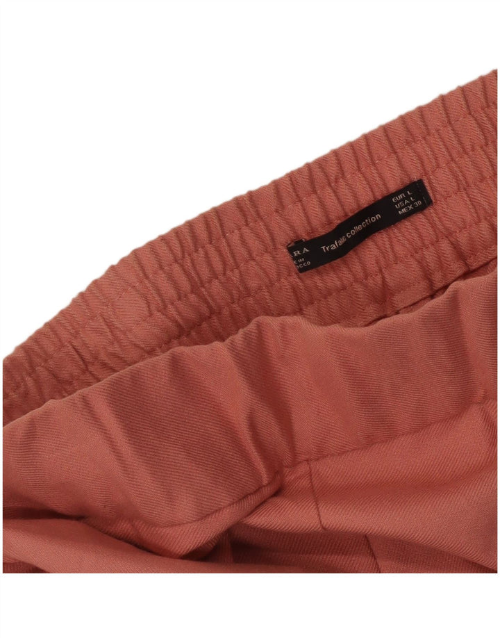 Spodnie damskie Capri Zara duże W30 L22 różowe