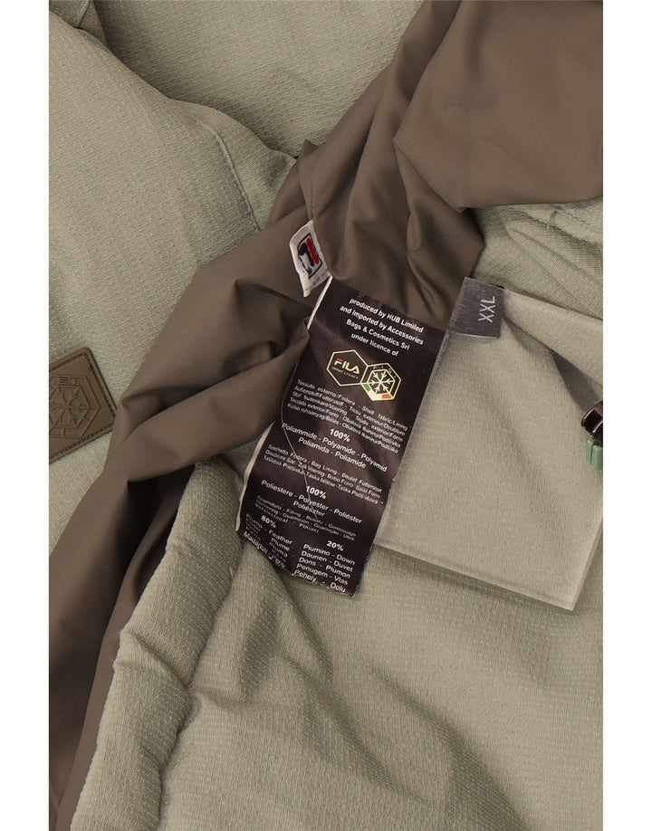 FILA Mens Padded Jacket UK 44 2XL Green Polyester Vintage Fila and Second-Hand Fila from Messina Hembry 