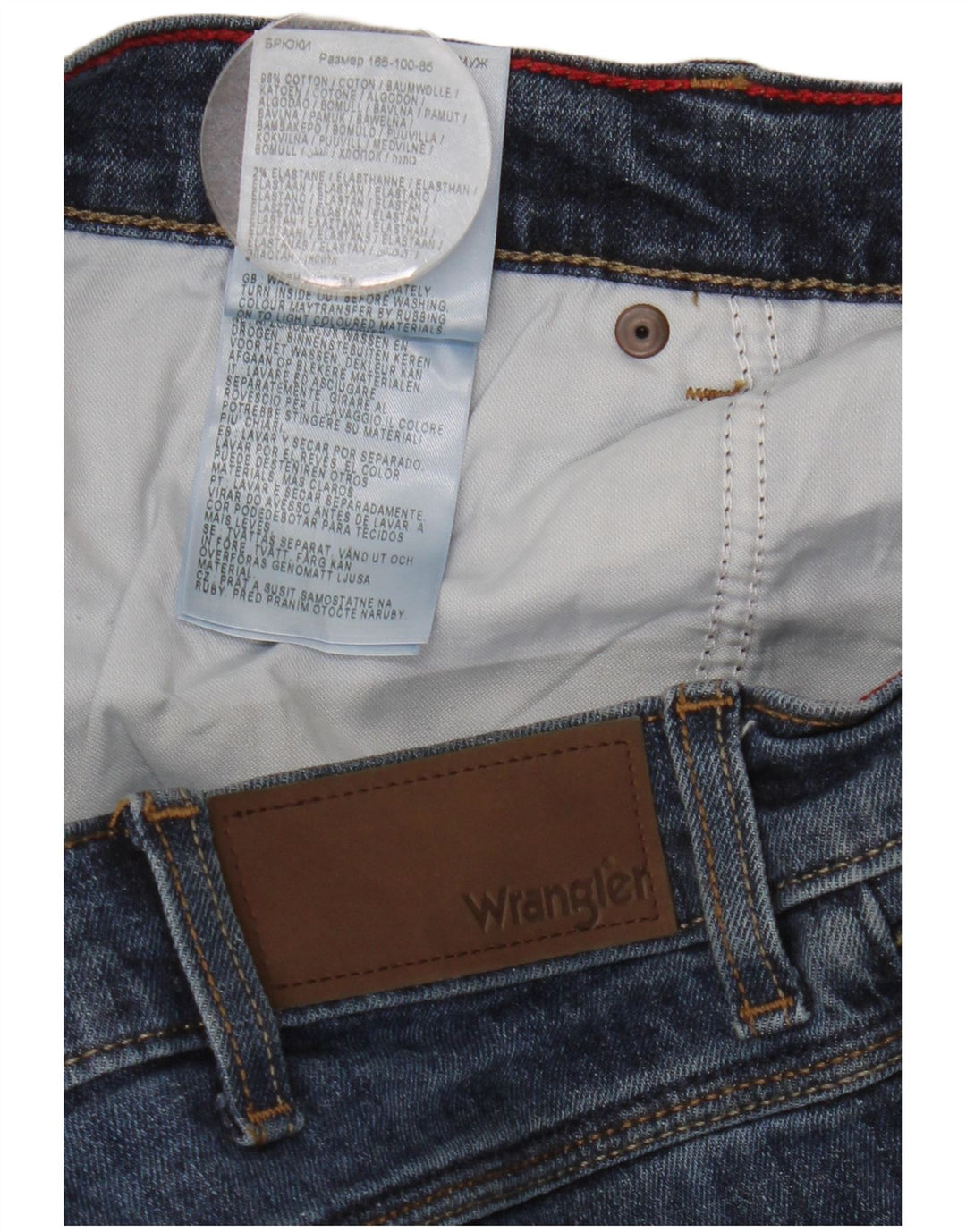 Męskie jeansy Wrangler Regular Straight W34 L30 Niebieskie bawełniane