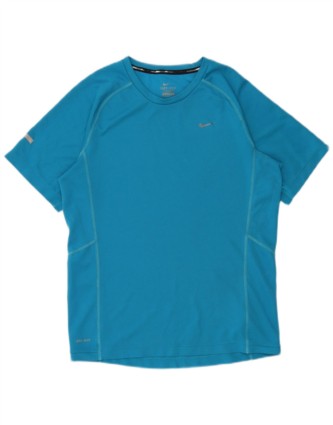 Męski T-shirt Nike Dri Fit, mały, niebieski, poliestrowy