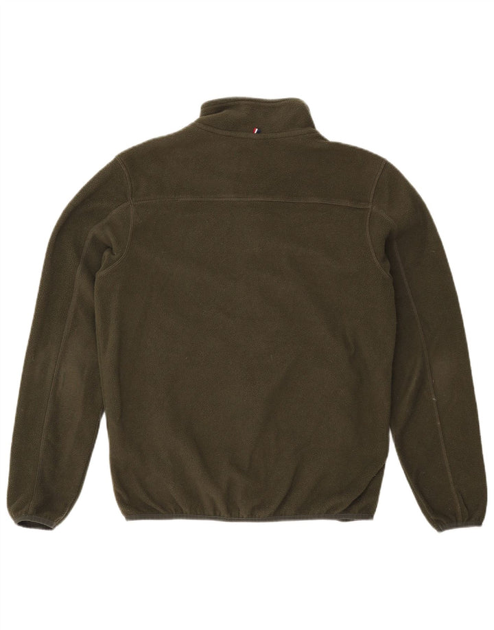 US POLO ASSN. Męska kurtka polarowa, mała, khaki, poliester