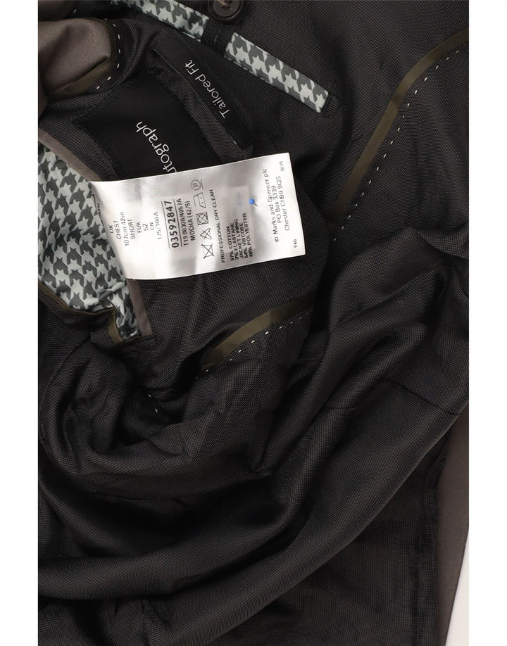 Marks & Spencer Męska marynarka z autografem, zapinana na 2 guziki, UK 42, duża, szara