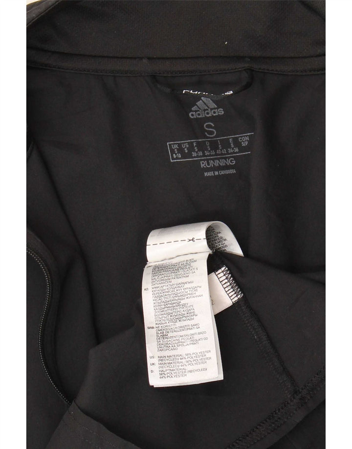 Damska bluza dresowa Adidas do biegania Top Jacket UK 8/10 Mały czarny poliester