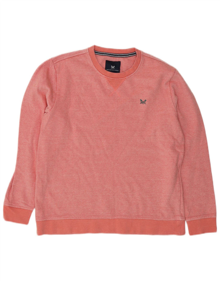 Crew Clothing Męska bluza z kapturem Sweter w kolorze średniej czerwonej bawełny w cętki